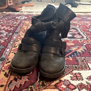 Ash Leather Combat Style Boot